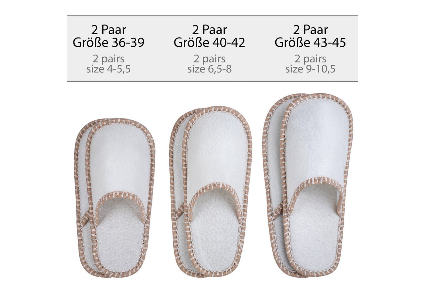 ONVAYA ABS Gästepantoffel, Schön, dass du hier bist, 6er Set Pantoffel – Bild 3 von 5