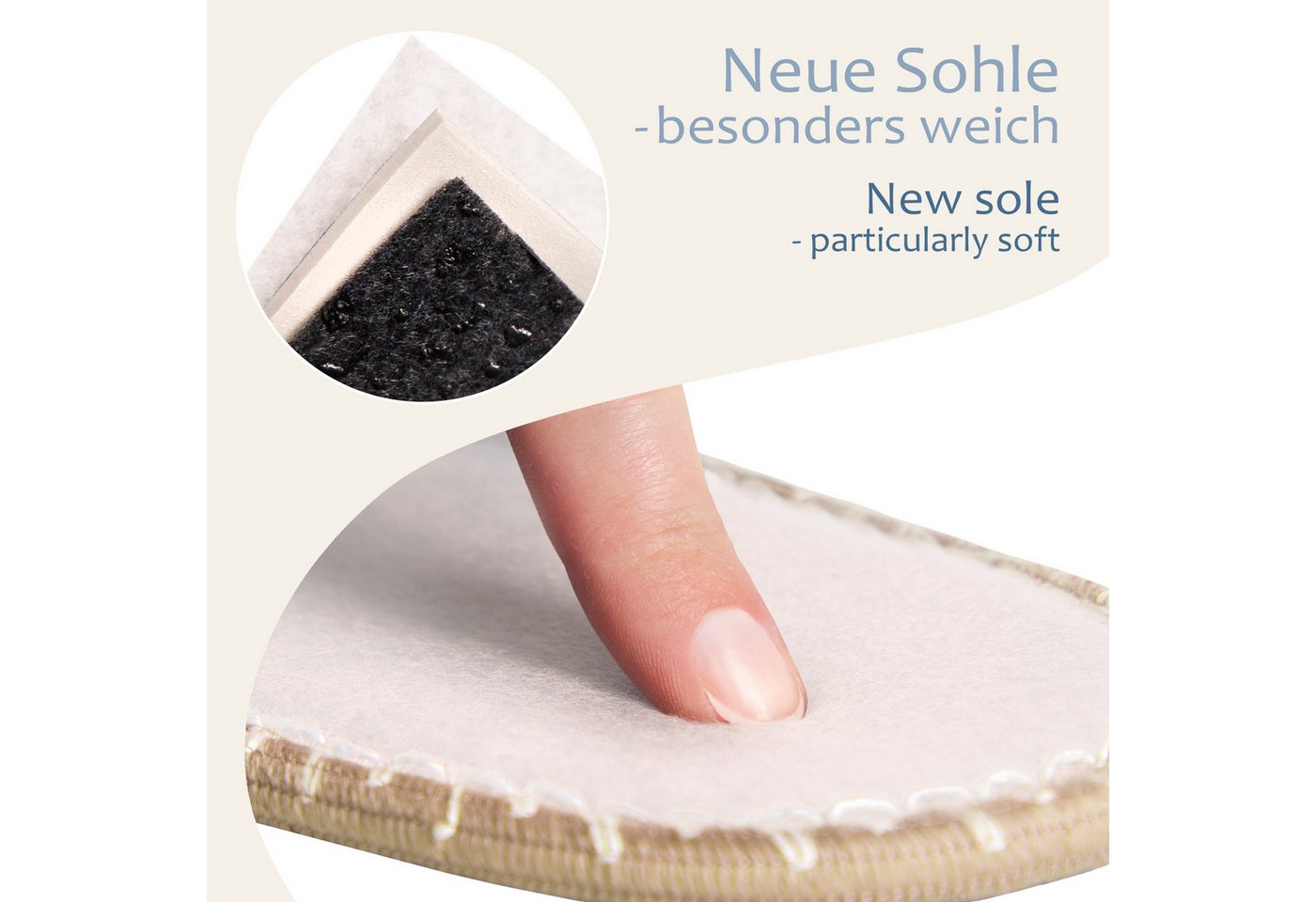ONVAYA ABS Gästepantoffel, Schön, dass du hier bist, 6er Set Pantoffel – Bild 4 von 5
