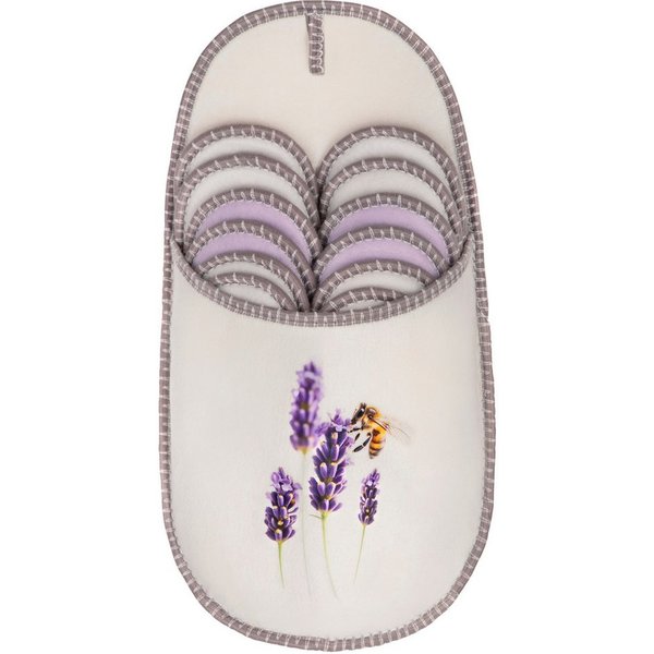 ONVAYA ABS Gästepantoffel, Biene im Lavendel, 6er Set, Antirutsch Sohle Hausschuh