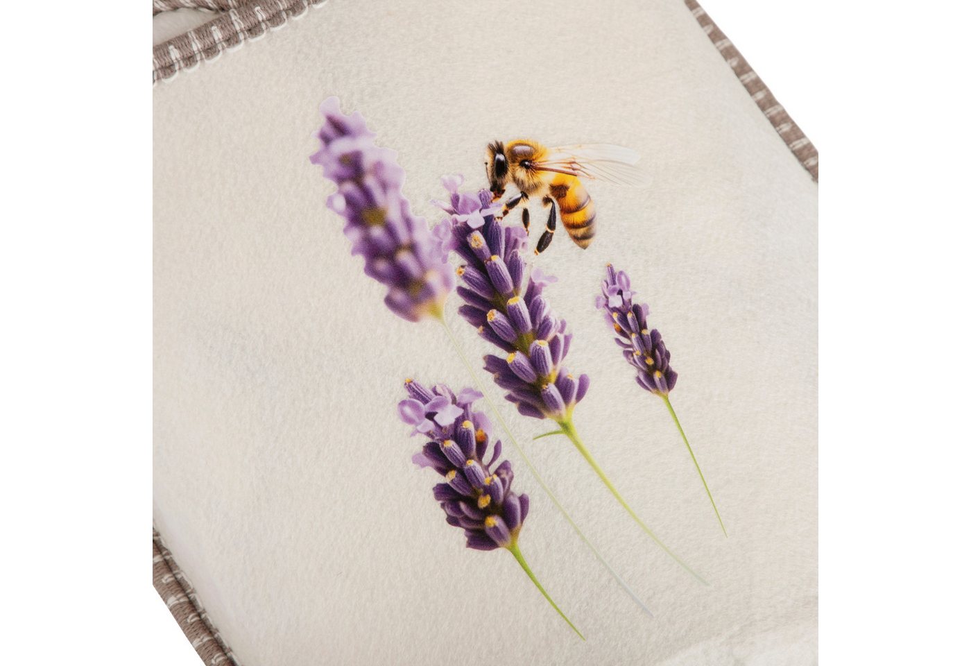 ONVAYA ABS Gästepantoffel, Biene im Lavendel, 6er Set, Antirutsch Sohle Hausschuh – Bild 5 von 5