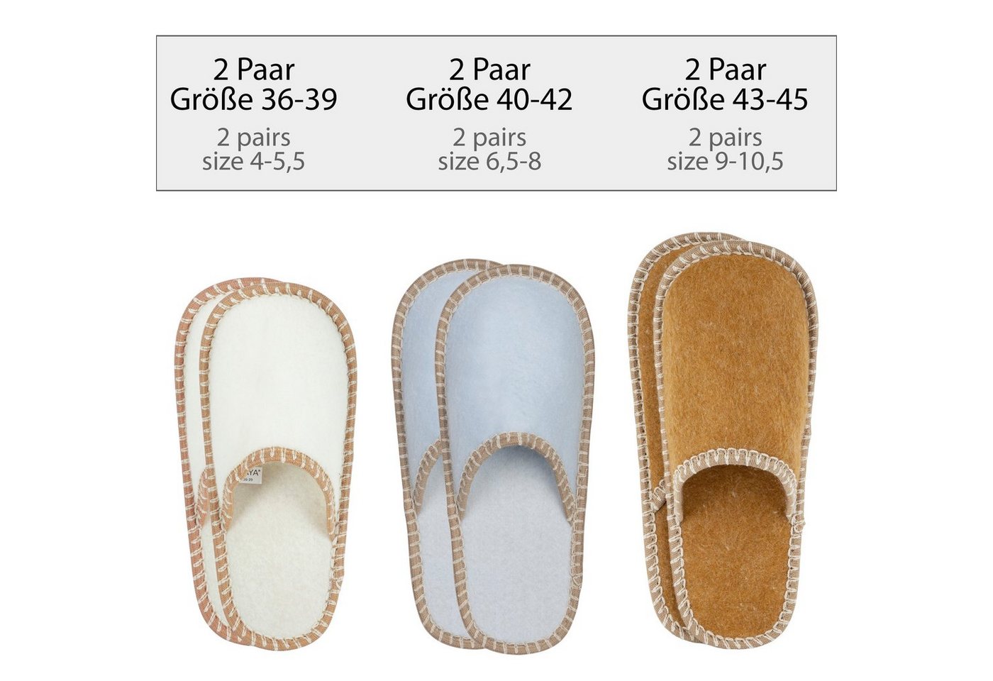 ONVAYA ABS Gästepantoffel, Regenbogen, 6er Set, Antirutsch Sohle Hausschuh – Bild 4 von 5