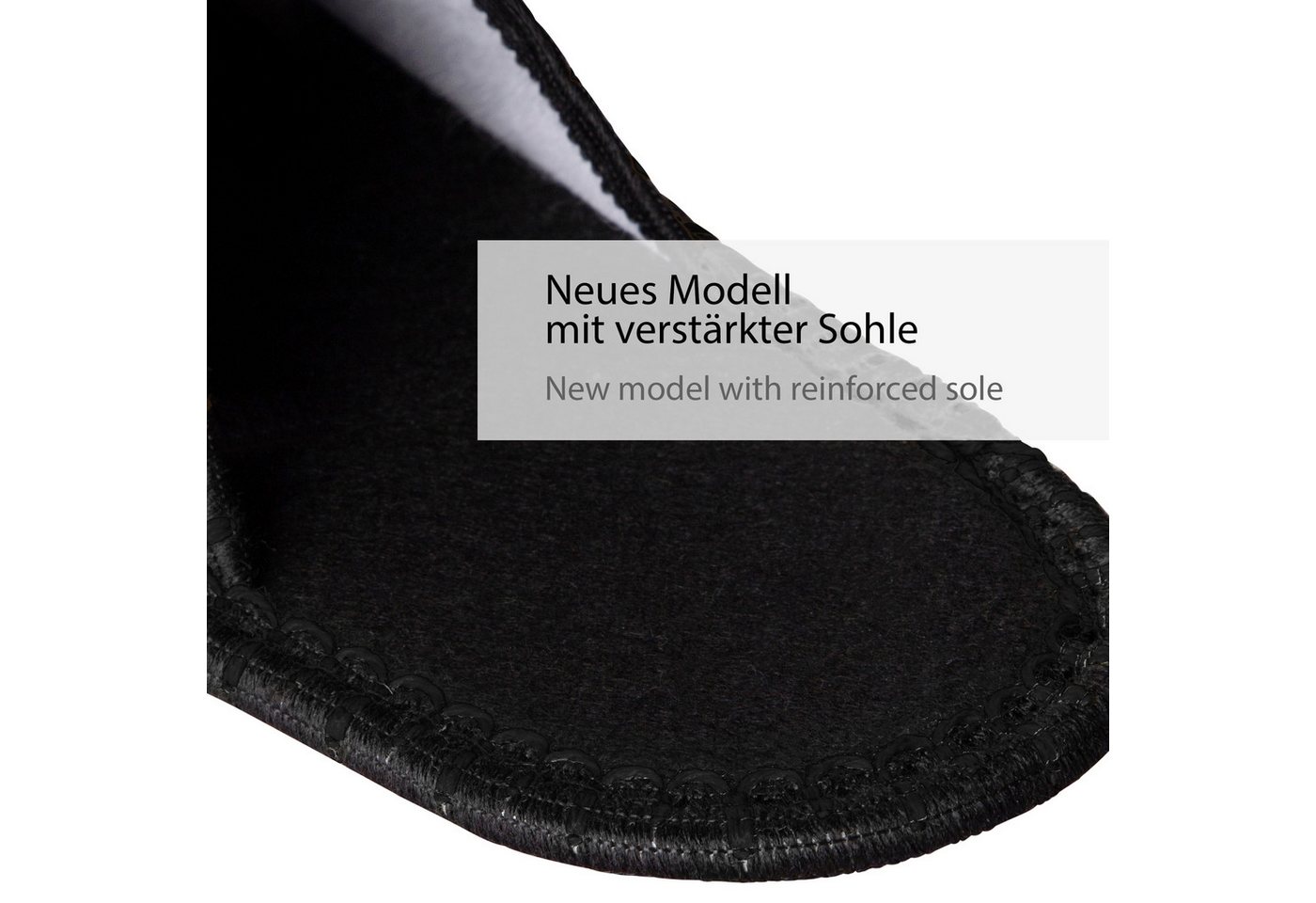 ONVAYA ABS Gästepantoffel, Schwarz, Beige, 6er Set, Antirutsch Sohle Hausschuh – Bild 4 von 5