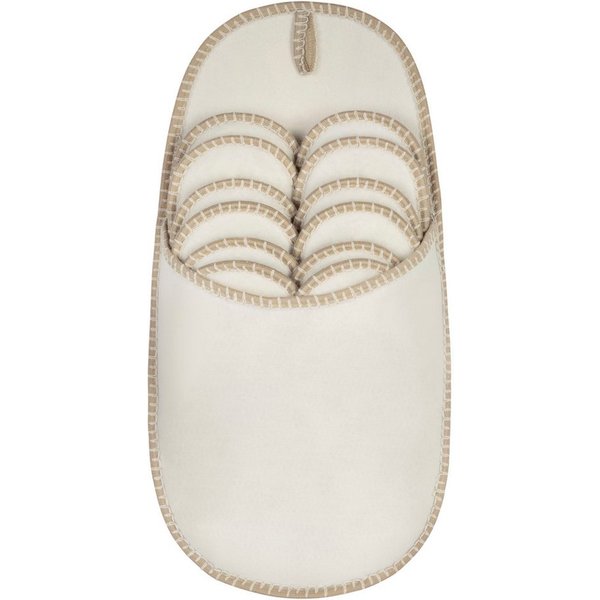 ONVAYA ABS Gästepantoffel, Schwarz, Beige, 6er Set, Antirutsch Sohle Hausschuh