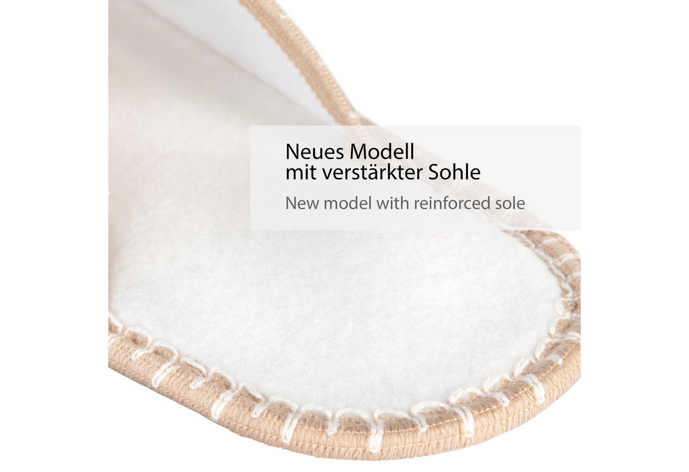 ONVAYA ABS Gästepantoffel, Schwarz, Beige, 6er Set, Antirutsch Sohle Hausschuh – Bild 4 von 5