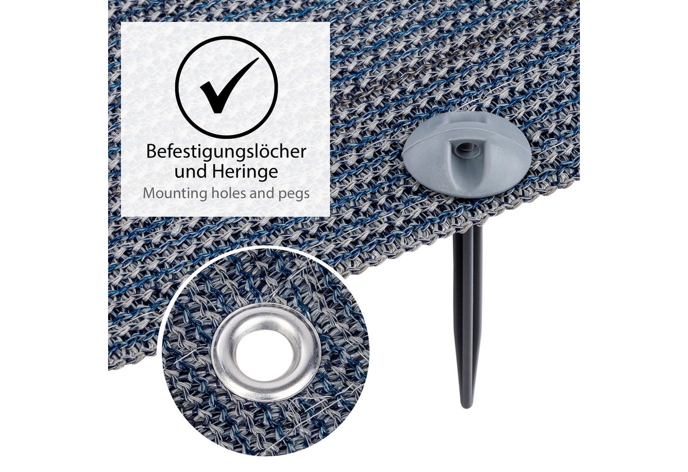 ONVAYA Outdoorteppich Vorzeltteppich, Zeltboden für Camping, Markisenteppich Wohnmobil – Bild 5 von 5