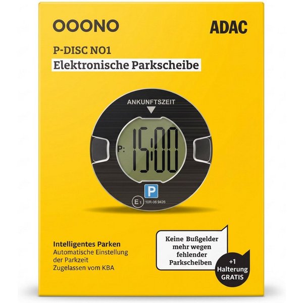 OOONO elektronische Parkscheibe Digitale Parkuhr Elektronische Parkscheibe mit Zulassung fürs Auto