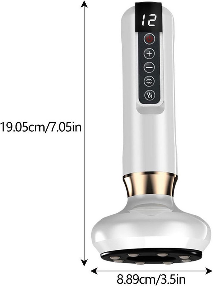 Ophy Massagegerät Intelligentes elektrisches Schröpfmassagegerät – Vakuum-Schröpfset, mit Heizfunktion & Stahlkugeln, 12 Temperaturstufen – für Bauch, Taille &  – Bild 3 von 5