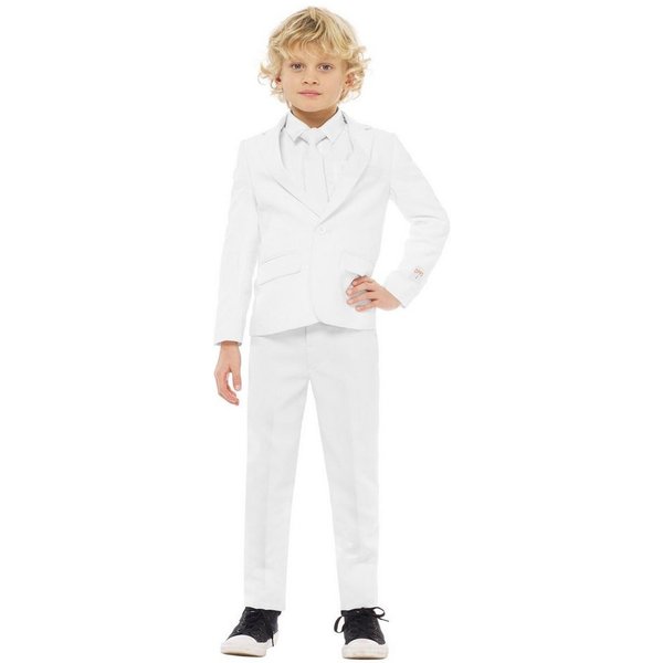 Opposuits Kinderanzug White Knight Anzug Karneval Faschingskostüm Kinder Cooler Anzug für coole Kids