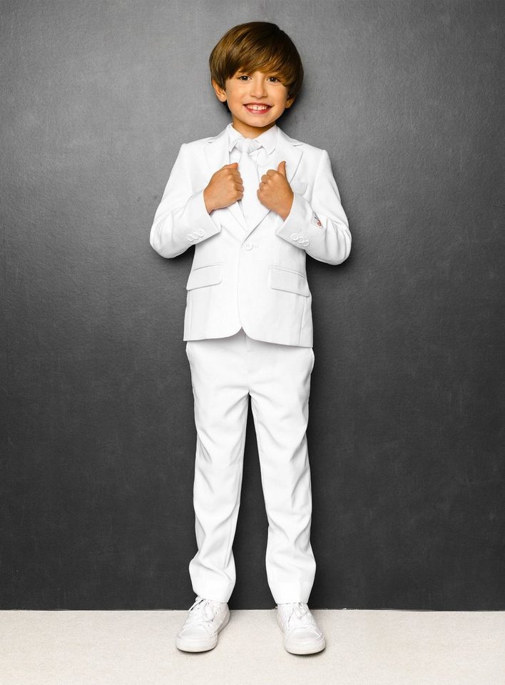 Opposuits Kinderanzug White Knight Anzug Karneval Faschingskostüm Kinder Cooler Anzug für coole Kids – Bild 2 von 4