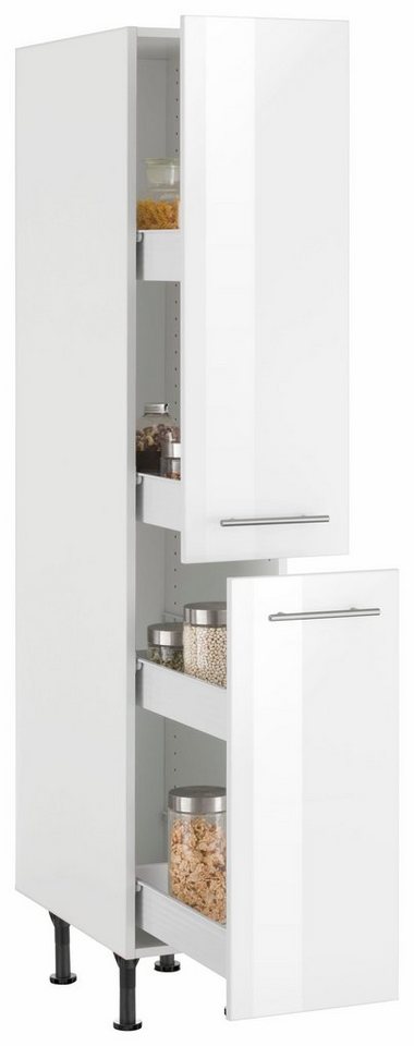 OPTIFIT Apothekerschrank Bern 30 cm breit, 176 cm hoch, höhenverstellbare Stellfüße, Metallgriffe – Bild 3 von 5