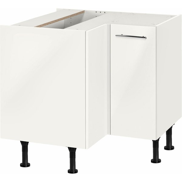 OPTIFIT Eckunterschrank Bern Breite 90x90 cm, mit Tür, höhenverstellbare Füße, mit Metallgriff