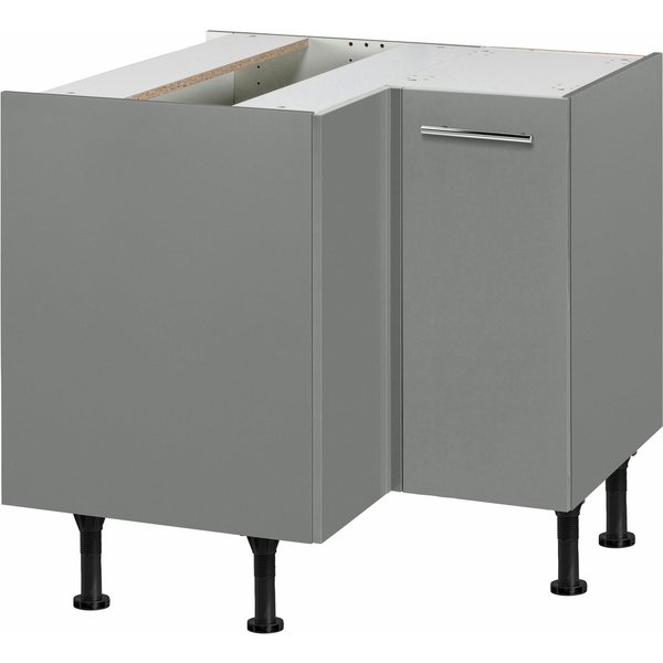OPTIFIT Eckunterschrank Bern Breite 90x90 cm, mit Tür, höhenverstellbare Füße, mit Metallgriff
