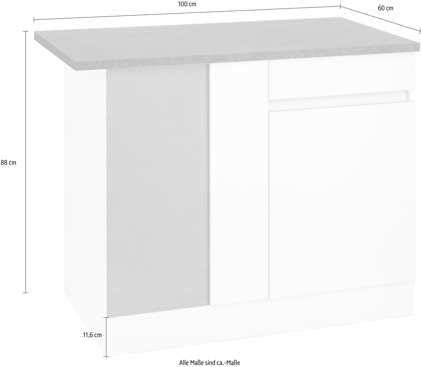 OPTIFIT Eckunterschrank Roth Breite 100 cm – Bild 5 von 5