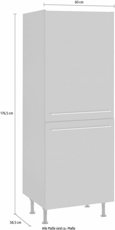 OPTIFIT Hochschrank Bern 60 cm breit, 176 cm hoch, mit höhenverstellbaren Stellfüßen – Bild 2 von 4
