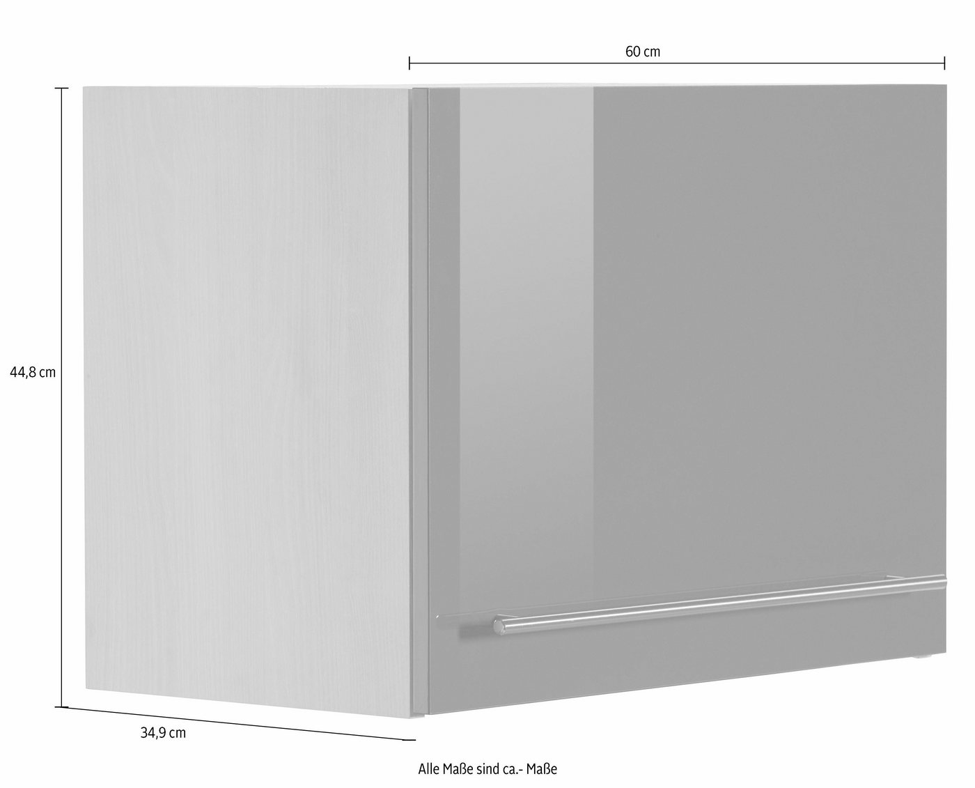 OPTIFIT Klapphängeschrank Bern Breite 60 cm, 1 Klappe inkl. Dämpfer, mit Metallgriff – Bild 3 von 4
