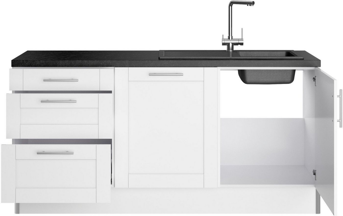 OPTIFIT Küche Ahus, 180 cm breit, wahlw.mit E-Geräten, Soft Close Funktion, MDF Fronten – Bild 4 von 5