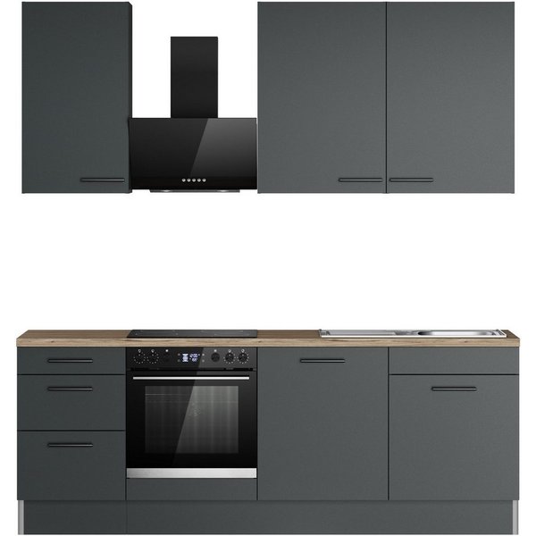 OPTIFIT Küchenzeile Fiona, Breite 230 cm, mit Hanseatic-E-Geräten in Premium oder Basic