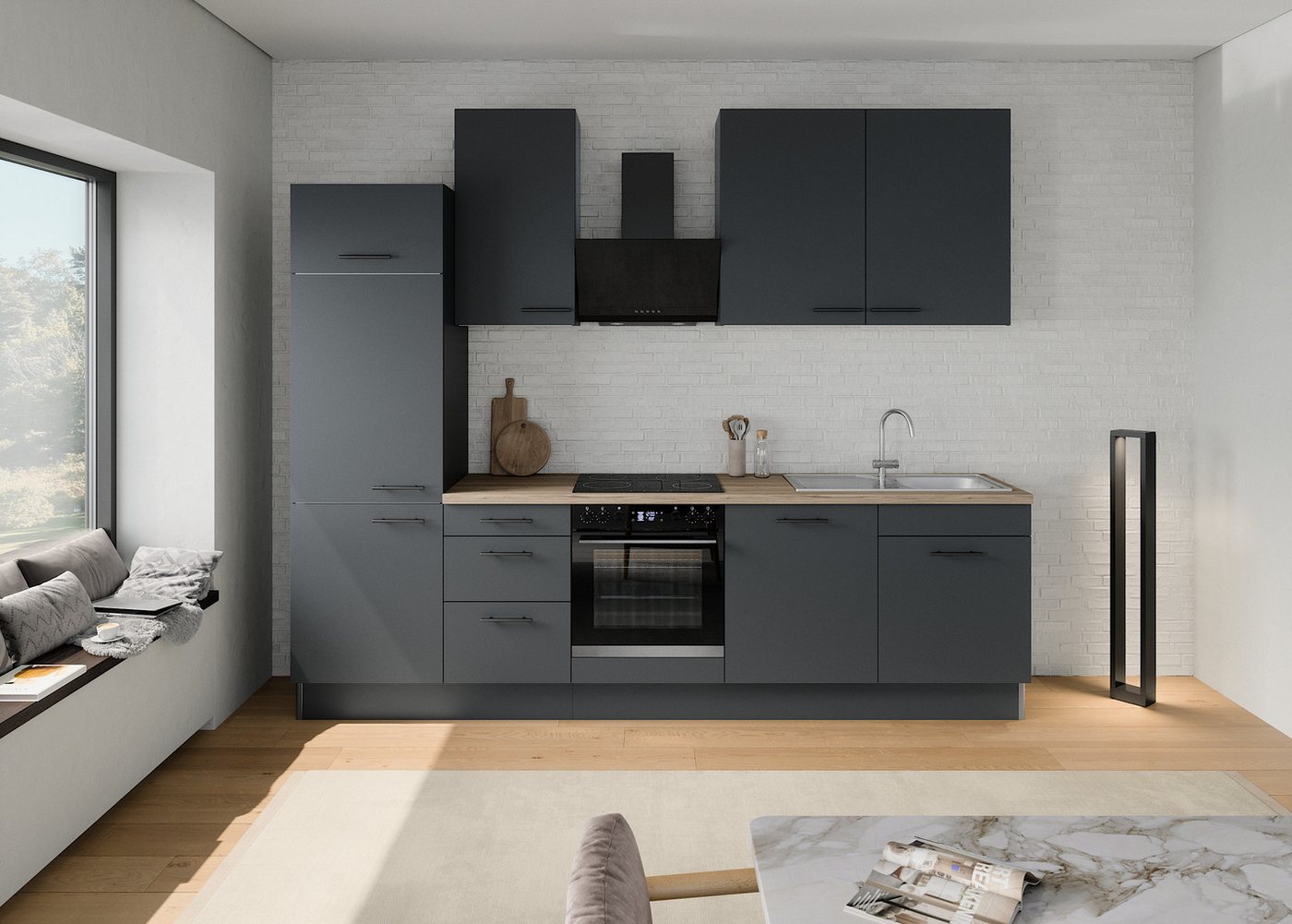 OPTIFIT Küchenzeile Fiona, Breite 290 cm, mit Hanseatic-E-Geräten, in Premium oder Basic – Bild 2 von 5