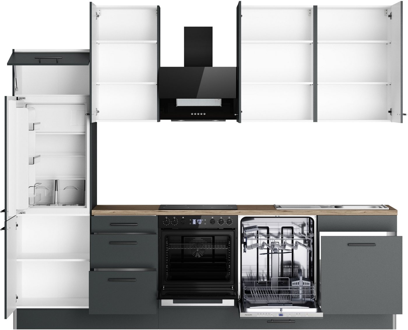 OPTIFIT Küchenzeile Fiona, Breite 290 cm, mit Hanseatic-E-Geräten, in Premium oder Basic – Bild 4 von 5