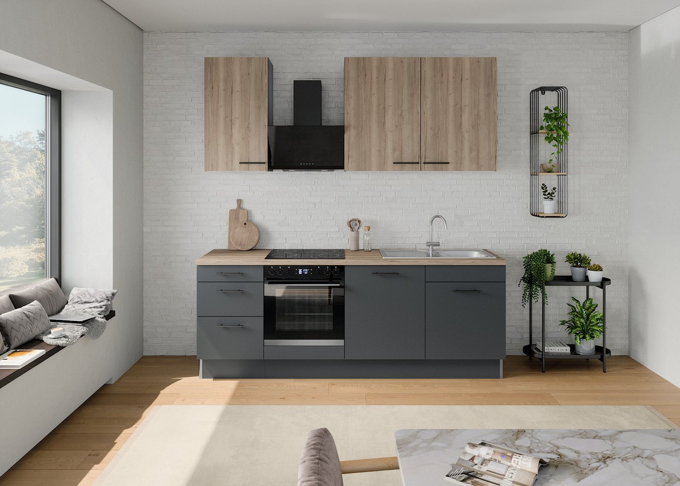 OPTIFIT Küchenzeile Fiona, Breite 230 cm, mit Hanseatic-E-Geräten in Premium oder Basic – Bild 2 von 5