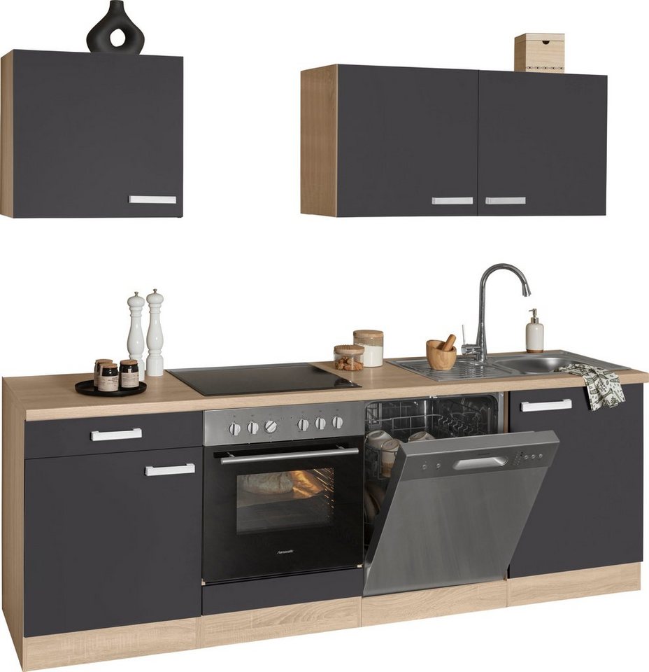 OPTIFIT Küchenzeile Leer Breite 240 cm, mit Hanseatic E-Geräten, inkl. Geschirrspüler – Bild 4 von 5
