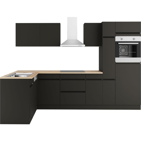 OPTIFIT Küchenzeile Roth, Stellmaße 300x175 cm, wahlweise mit E-Geräten, mit Apothekerschrank