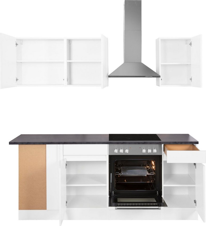 OPTIFIT Küchenzeile Roth, Stellmaße 210x175 cm,wahlweise mit E-Geräten, Push-to-Open-Funktion – Bild 2 von 5