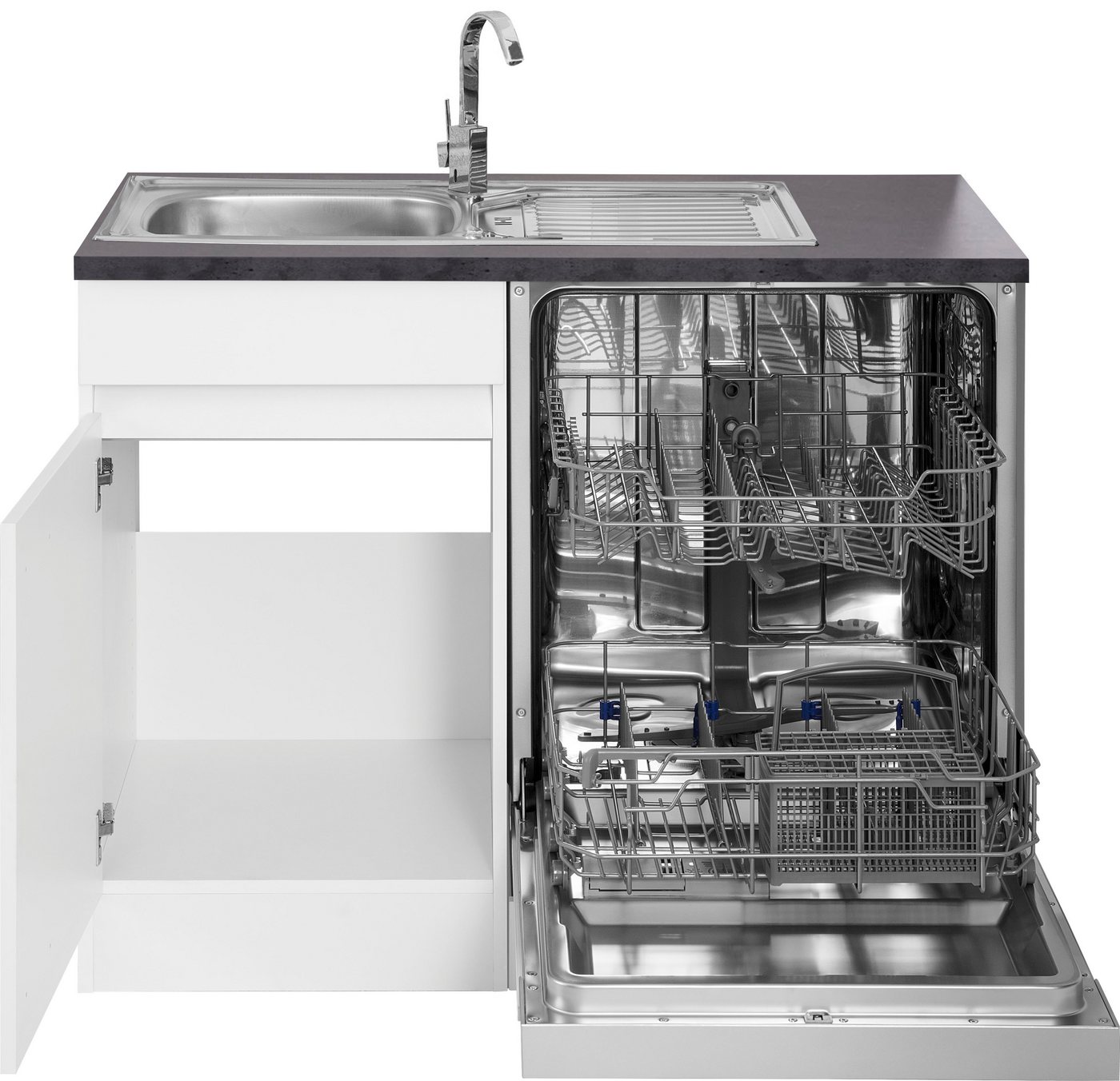 OPTIFIT Küchenzeile Roth, Stellmaße 210x175 cm,wahlweise mit E-Geräten, Push-to-Open-Funktion – Bild 3 von 5