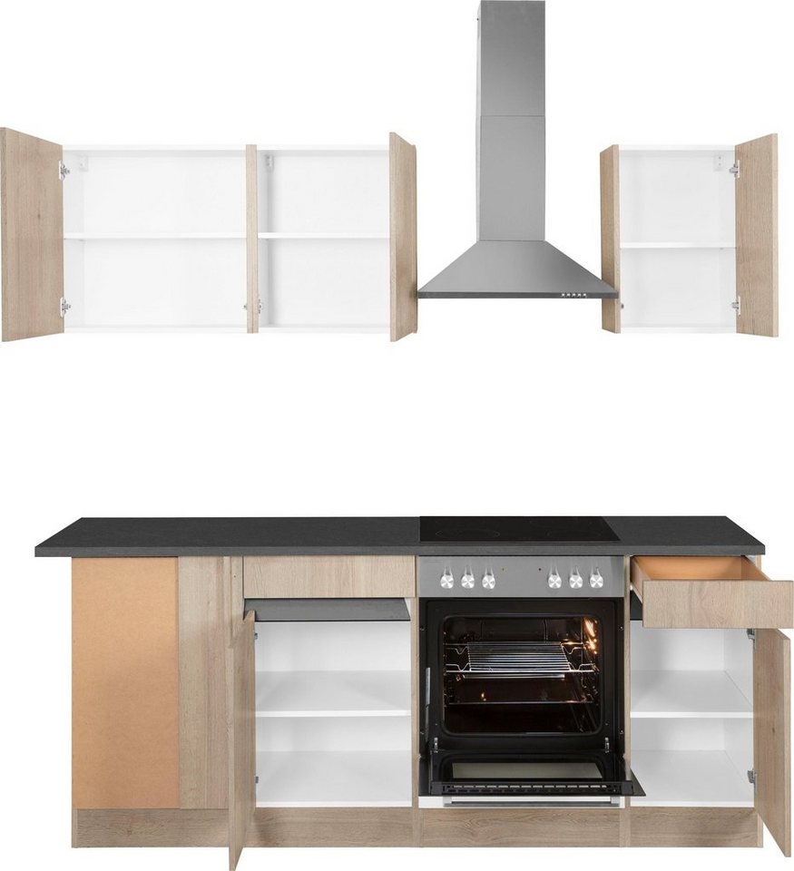 OPTIFIT Küchenzeile Roth, Stellmaße 210x175 cm,wahlweise mit E-Geräten, Push-to-Open-Funktion – Bild 3 von 5