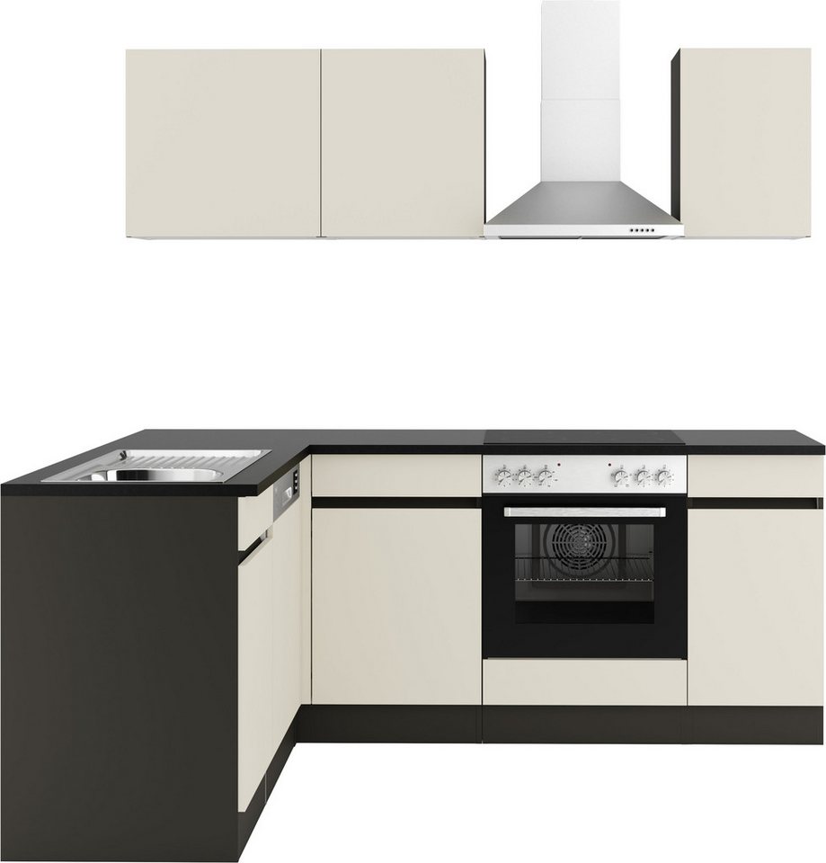OPTIFIT Küchenzeile Roth, Stellmaße 210x175 cm, wahlweise mit E-Geräten, Push-to-Open – Bild 5 von 5