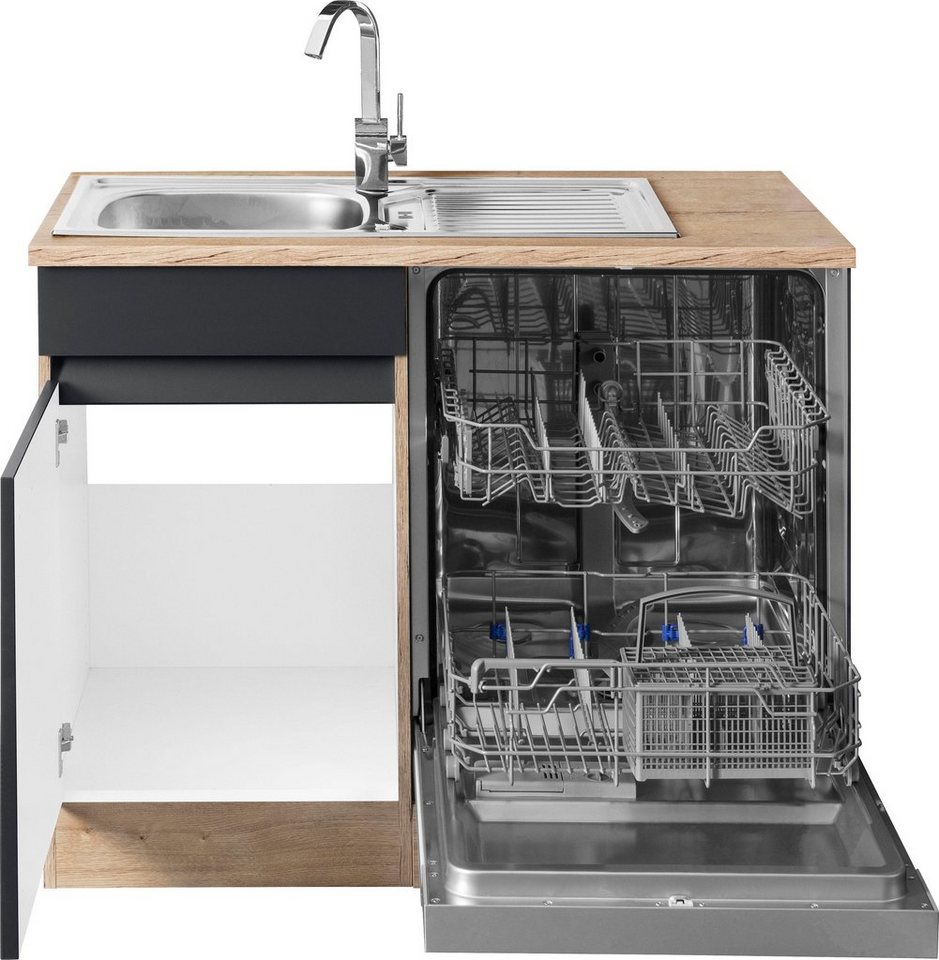 OPTIFIT Küchenzeile Roth, Stellmaße 300x175 cm, wahlweise mit E-Geräten, mit Apothekerschrank – Bild 4 von 5