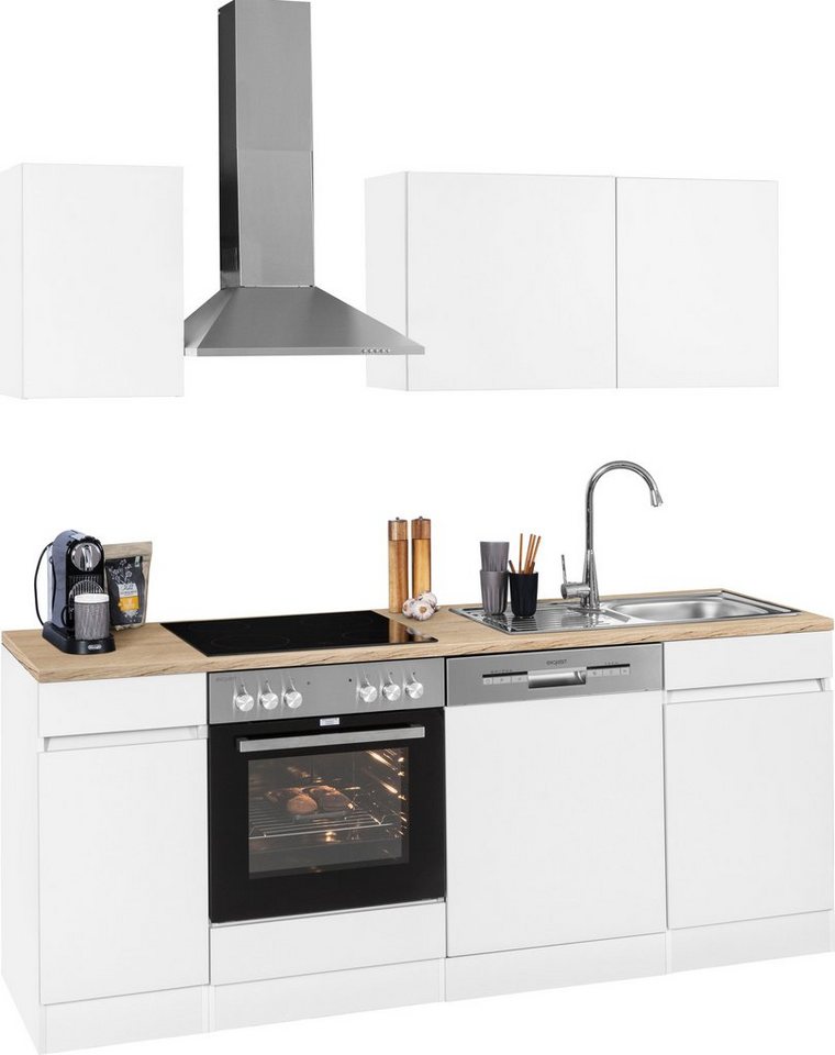 OPTIFIT Küchenzeile Roth, Breite 210 cm, wahlweise mit E-Geräten, Push-to-Open-Funktion – Bild 3 von 5