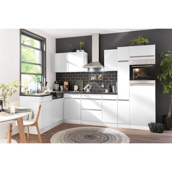 OPTIFIT Küchenzeile Roth, Stellmaße 300x175 cm, wahlweise mit E-Geräten, mit Apothekerschrank