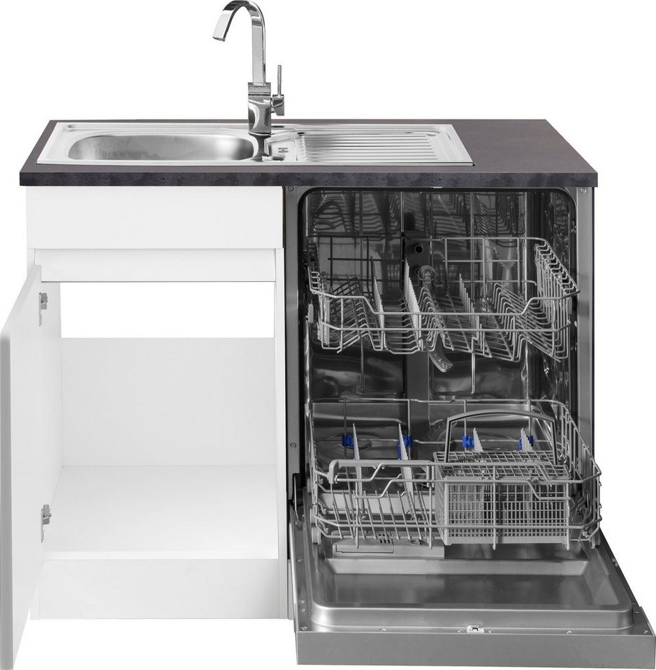 OPTIFIT Küchenzeile Roth, Stellmaße 300x175 cm, wahlweise mit E-Geräten, mit Apothekerschrank – Bild 4 von 5