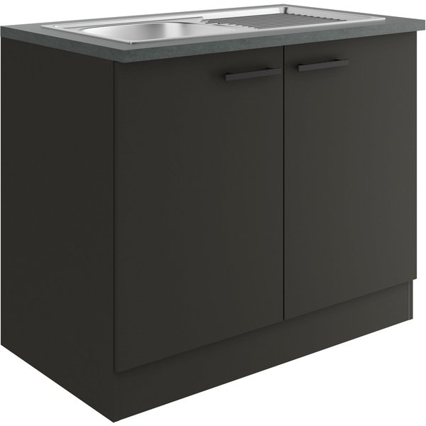 OPTIFIT Spülenschrank Palma Breite 100 cm, inklusive Einbauspüle