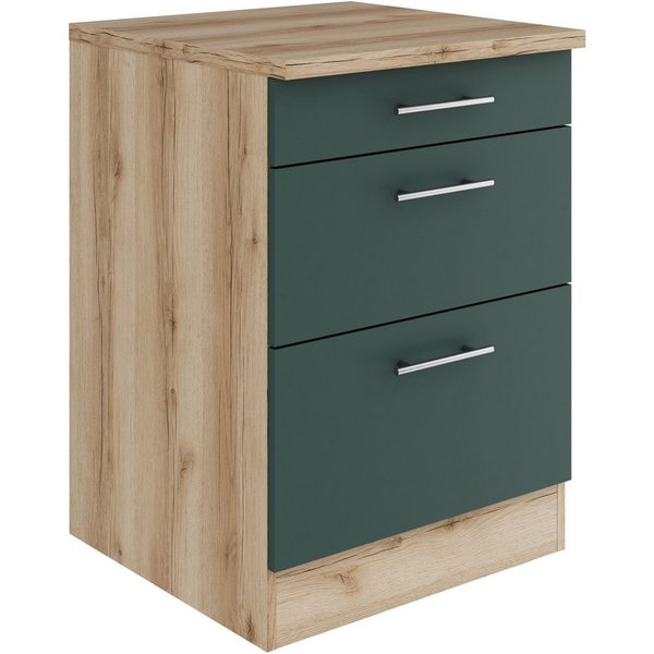 OPTIFIT Unterschrank Bella Breite 60 cm, 2 Auszüge, 1 Schubkasten