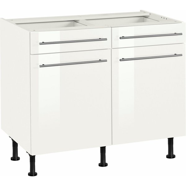 OPTIFIT Unterschrank Bern 100 cm breit, mit 2 Türen, 2 Schubkästen, höhenverstellbare Füße