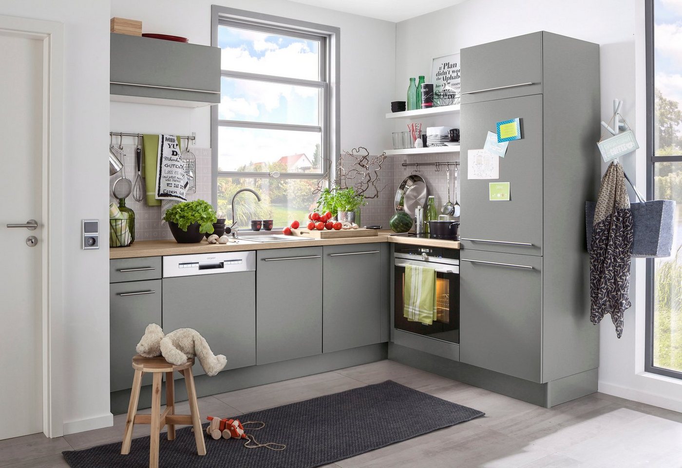 OPTIFIT Unterschrank Bern 30 cm breit, mit 1 Tür und Schubkasten, mit höhenverstellbaren Füßen – Bild 4 von 5
