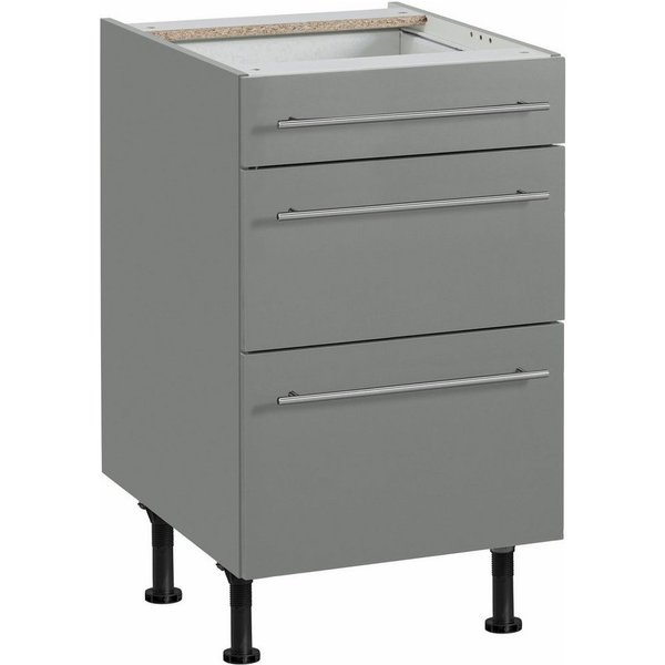 OPTIFIT Unterschrank Bern 50 cm breit, mit Schubkasten und 2 Auszügen, höhenverstellbare Füße