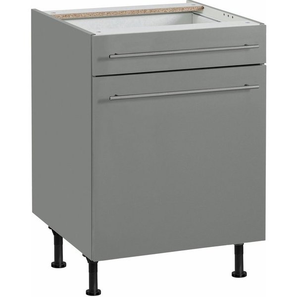OPTIFIT Unterschrank Bern 60 cm breit, mit Tür und Schubkasten, mit höhenverstellbaren Füßen