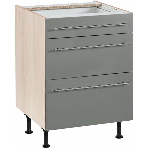 OPTIFIT Unterschrank Bern 60 cm breit, mit Schubkasten und 2 Auszügen,höhenverstellbare Füße