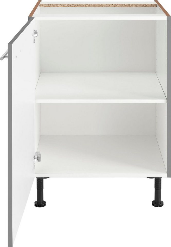 OPTIFIT Unterschrank Bern 60 cm breit, mit 1 Tür mit höhenverstellbaren Füßen, mit Metallgriff – Bild 2 von 5