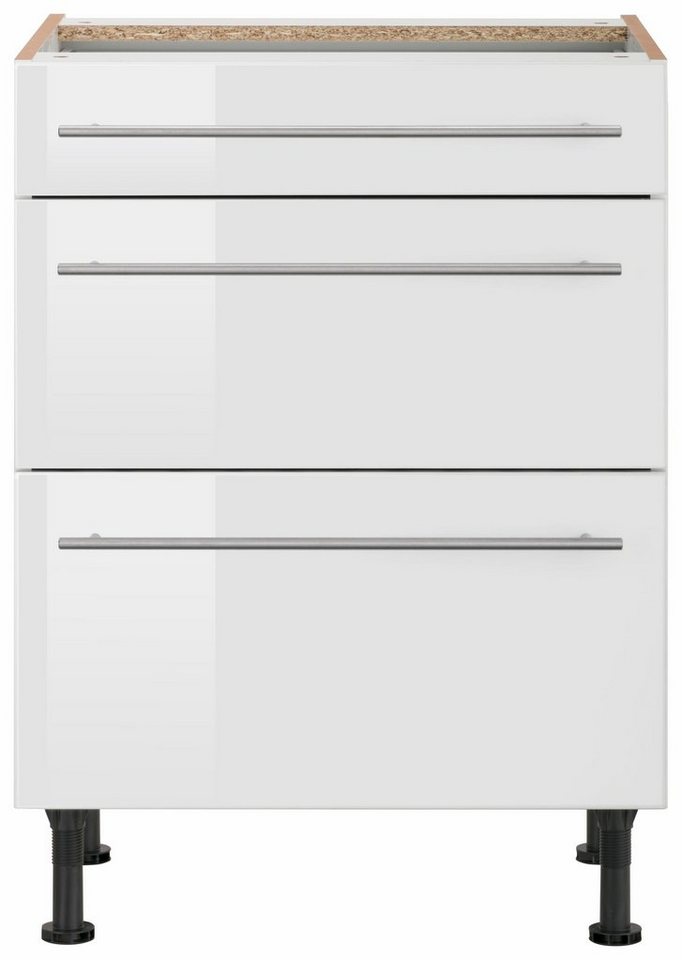 OPTIFIT Unterschrank Bern 60 cm breit, mit Schubkasten und 2 Auszügen,höhenverstellbare Füße – Bild 2 von 5