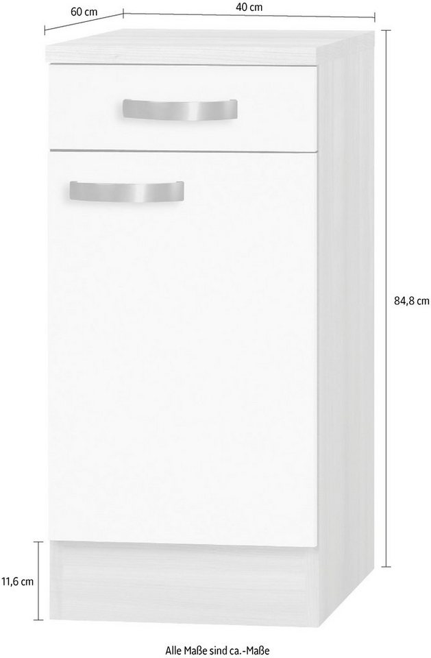 OPTIFIT Unterschrank Faro, mit Metallgriffen, Breite 40 cm – Bild 3 von 5