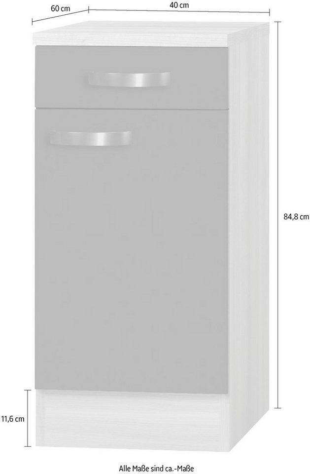 OPTIFIT Unterschrank Faro, mit Metallgriffen, Breite 40 cm – Bild 3 von 5