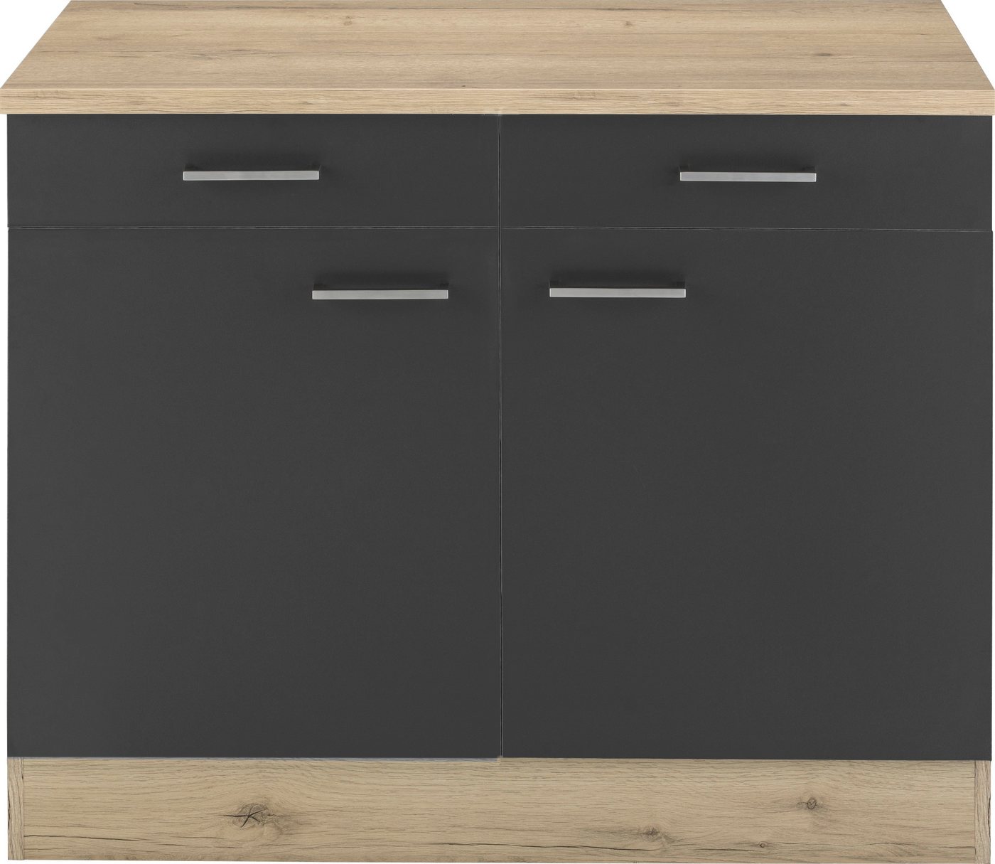 OPTIFIT Unterschrank Iver Breite 100 cm, 2 Türen und 2 Schubkästen, mit 38 mm Arbeitsplatte – Bild 2 von 5