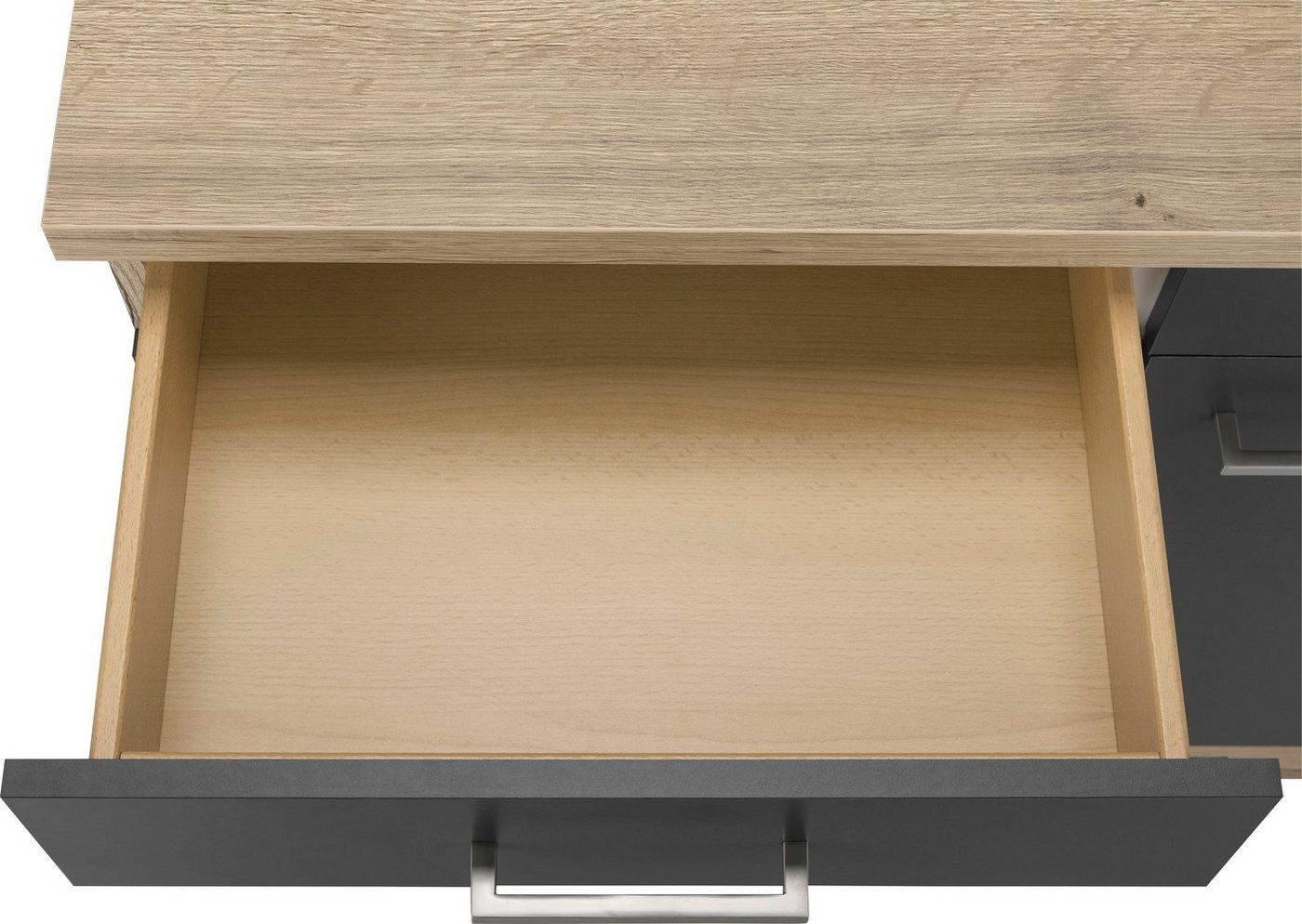 OPTIFIT Unterschrank Iver Breite 100 cm, 2 Türen und 2 Schubkästen, mit 38 mm Arbeitsplatte – Bild 5 von 5