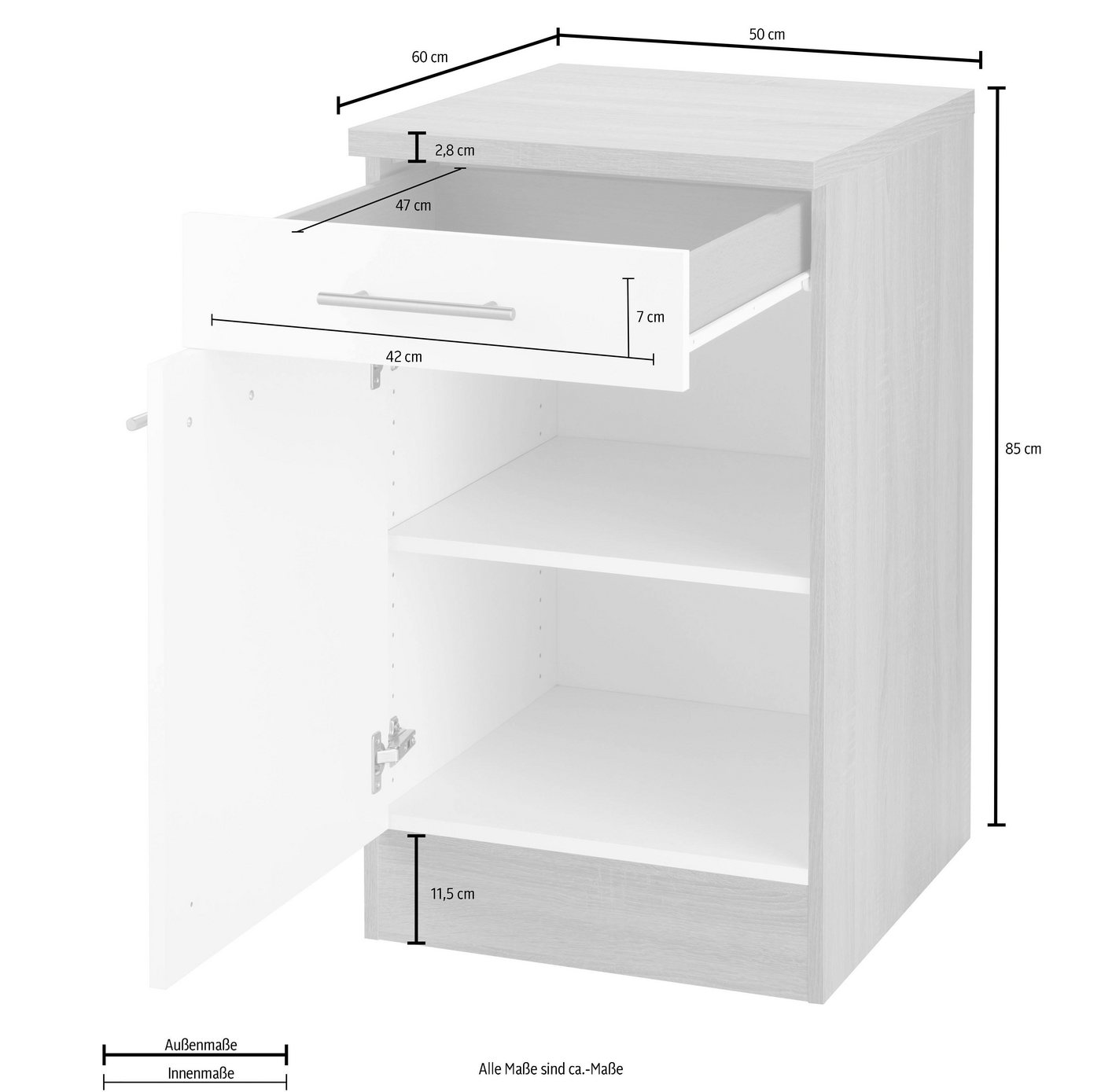 OPTIFIT Unterschrank Kalmar, Breite 50 cm – Bild 4 von 5