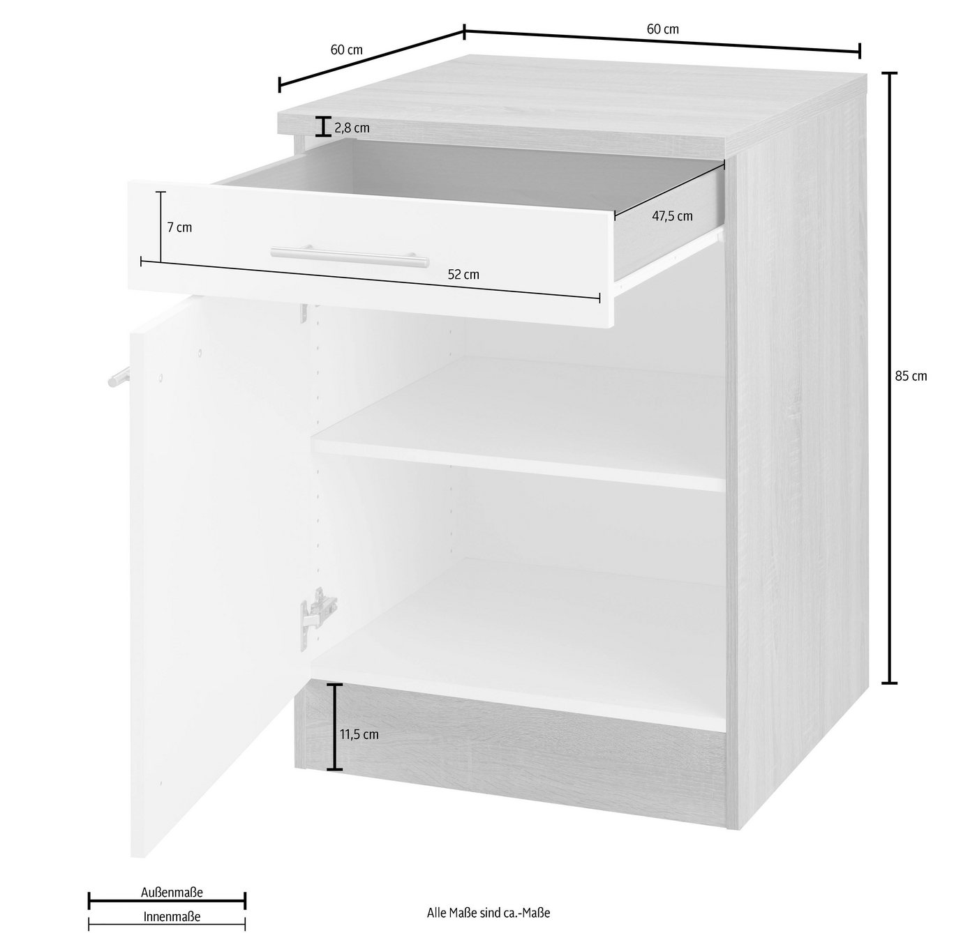 OPTIFIT Unterschrank Kalmar, Breite 60 cm – Bild 4 von 5