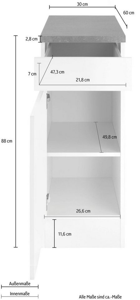 OPTIFIT Unterschrank Roth Breite 30 cm – Bild 5 von 5